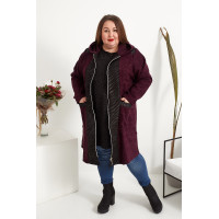 Кардиган 3461 для повних жінок із букльованого щільного трикотажного матеріалу