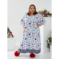 Нічна сорочка 2205-5 великого розміру із натурального турецького штапелю