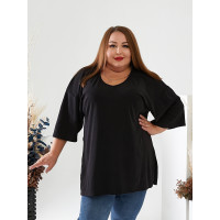 Чорна туніка 3547 для повних жінок