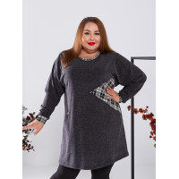 Тепла туніка 3567-1 з кишенями