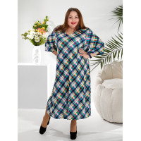 Сукня 3635 великих розмірів з геометричним принтом