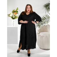 Чорна сукня 3636-1 великих розмірів