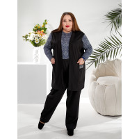 Чорний костюм 3633-1 великих розмірів