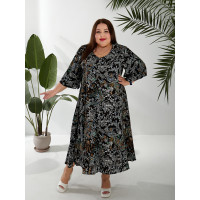 Сукня 2214-23 великих розмірів із легкого штапелю