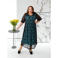 Гіпюрова сукня 3584-1 великих розмірів