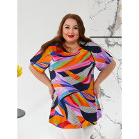 Різнокольорова туніка 3578-2 великих розмірів
