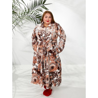 Домашній халат 2209-1 для повних дівчат з натуральної бавовни та мікрофібри