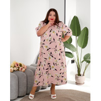 Домашня сукня "Солодкий колір" 2220-10 великих розмірів
