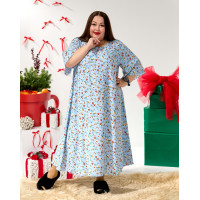 Нічна сорочка "Квітковий поцілунок" 2220-11 великого розміру