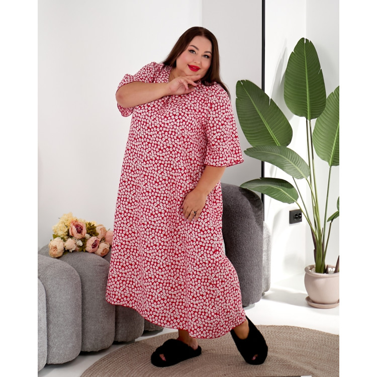 Нічна сорочка "Рожева мрія" 2220-8 великого розміру