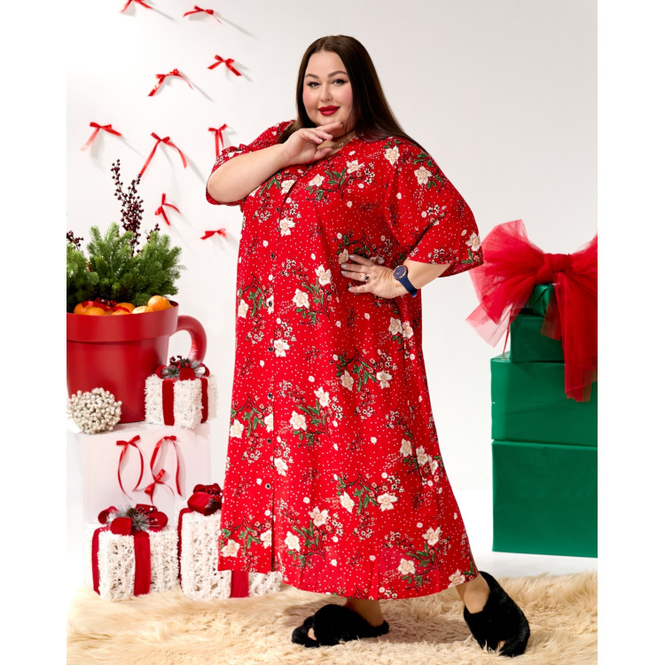 Домашній халат "Повітряна ніжність" 2221-4 великого розміру