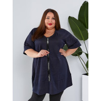 Туніка 3573-3 синього кольору з тканини лакоста