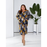 Сукня 55941 з геометричним малюнком з ангори софт