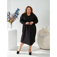 Чорна сукня 3630 великих розмірів