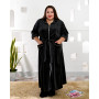 Домашній халат чорного кольору 2500-25 великих розмірів