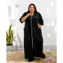 Домашній халат чорного кольору 2500-25 великих розмірів