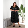 Чорна сукня-гіпюр 3646-2 великих розмірів