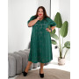 Зелена сукня-гіпюр 3646-4 великих розмірів