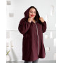 Бордовий стильний плащ на осінь 3650-2