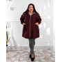Бордовий стильний плащ на осінь 3650-2