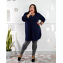 Елегантна синя туніка 3651-2 великих розмірів