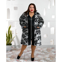 Яскравий осінній кардиган 3652 великих розмірів